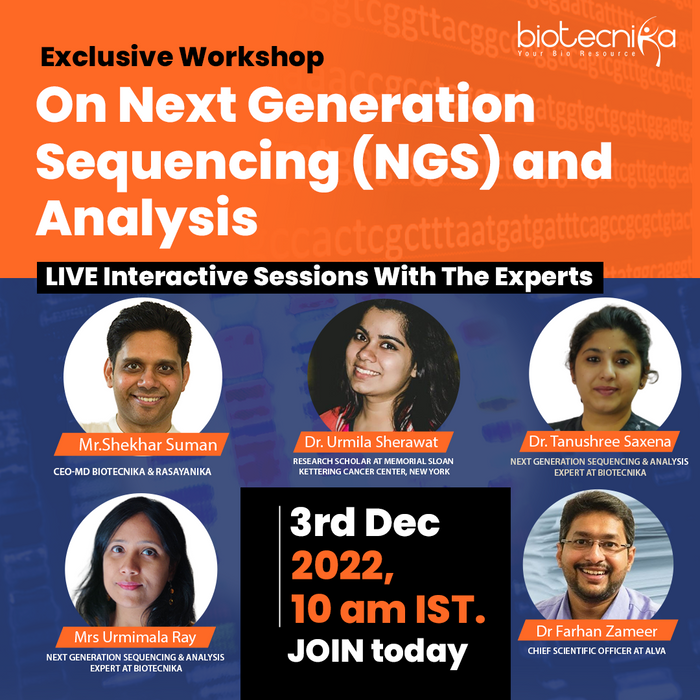 Exclusive Workshop On Next Generation Sequencing (NGS) and Analysis | LIVE Interactive Sessions With The Experts