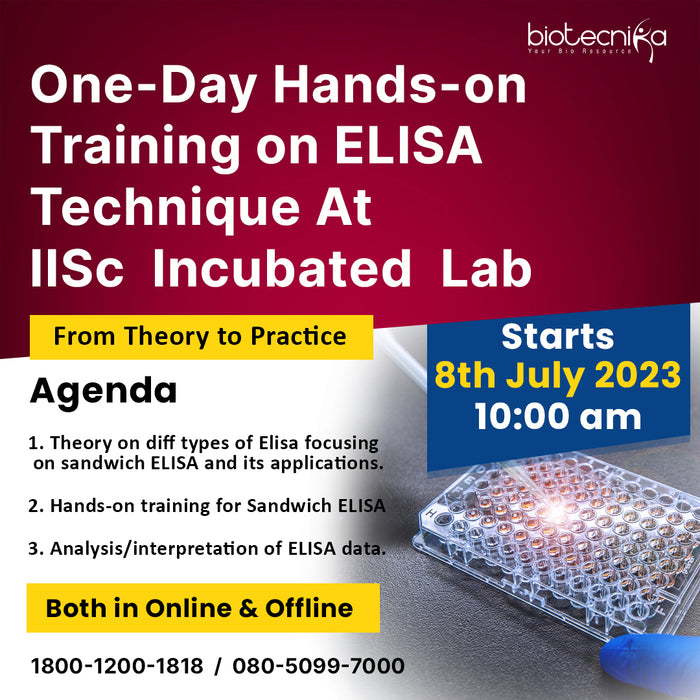 One-Day Hands-on Training on ELISA Technique at IISc Incubated Lab: From Theory to Practice