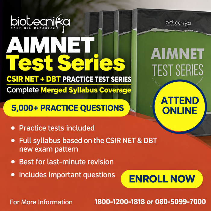 AIMNET 2026-2027 - CSIR NET Life Science & DBT Merger Online Test Series