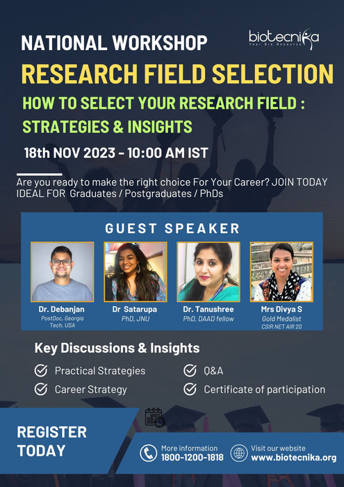 National Workshop on Research Field Selection - How To Select Your Research Field : Strategies & Insights