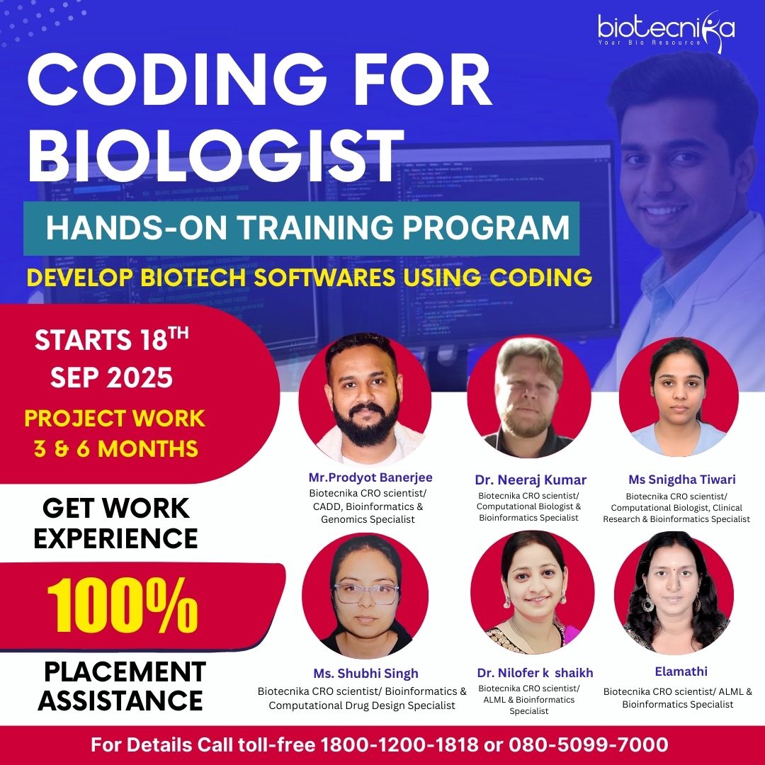 Biostate Coding Coding For Biologist Hands-on Training Program With 3, 6 & 12 Months P ...