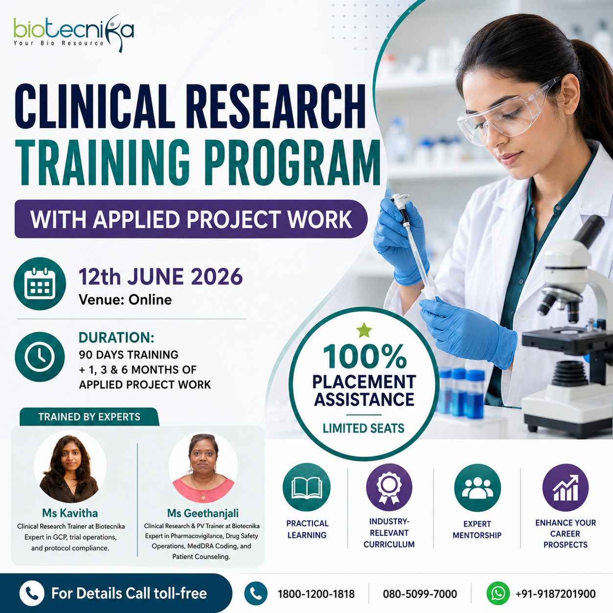 Clinical Research Training Program With 1, 3 & 6 Months Applied Projec ...