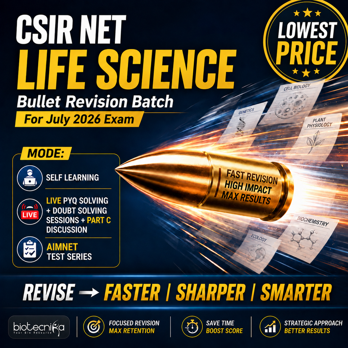 CSIR NET Life Science Bullet Revision Batch For July 2026 Exam ...