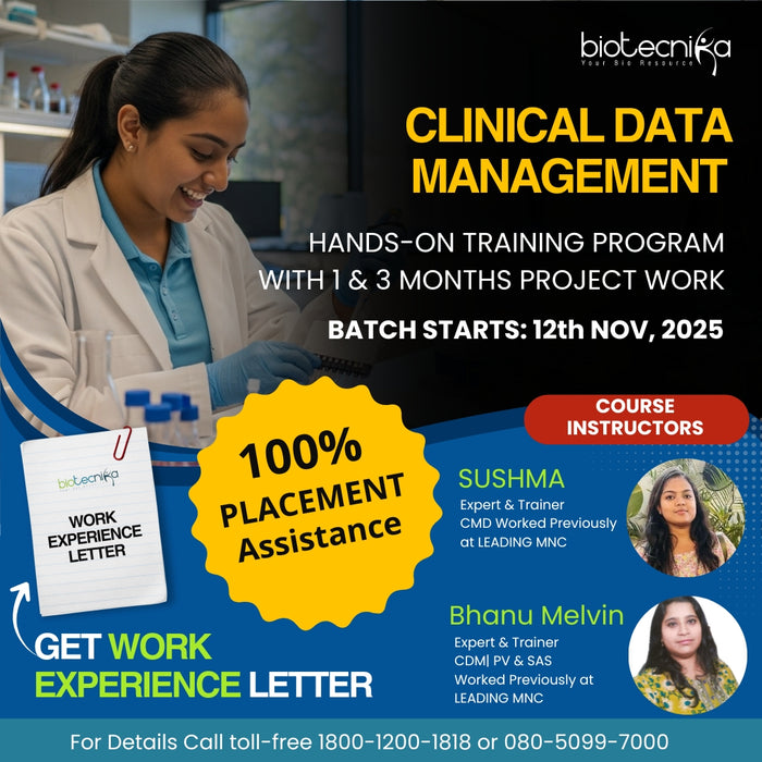 Clinical Data Management Training Program: Basic to Advanced With Hands-on Experience + 1 & 3 Months Project