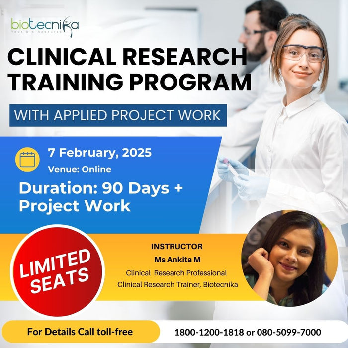 Clinical Research Training Program With Applied Online Project Work