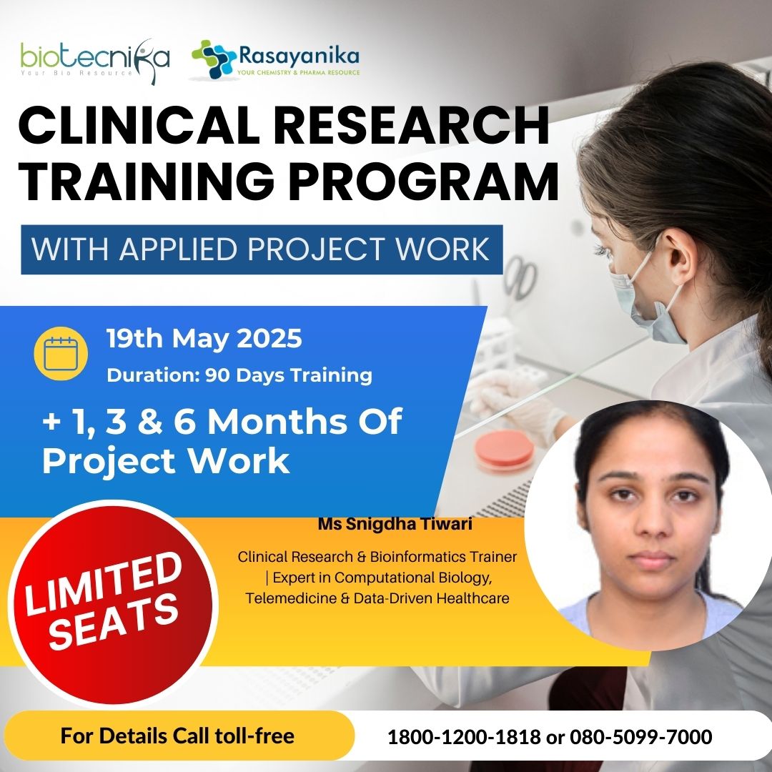 Clinical Research Training Program With 1, 3 & 6 Months Applied Projec ...