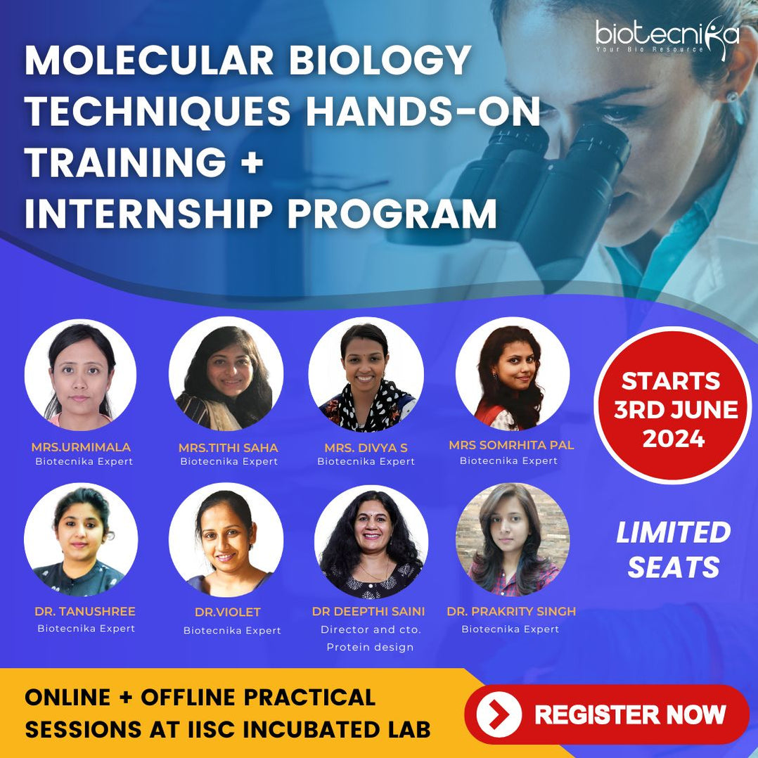 Molecular Biology Techniques Summer Internship + Handson Training at