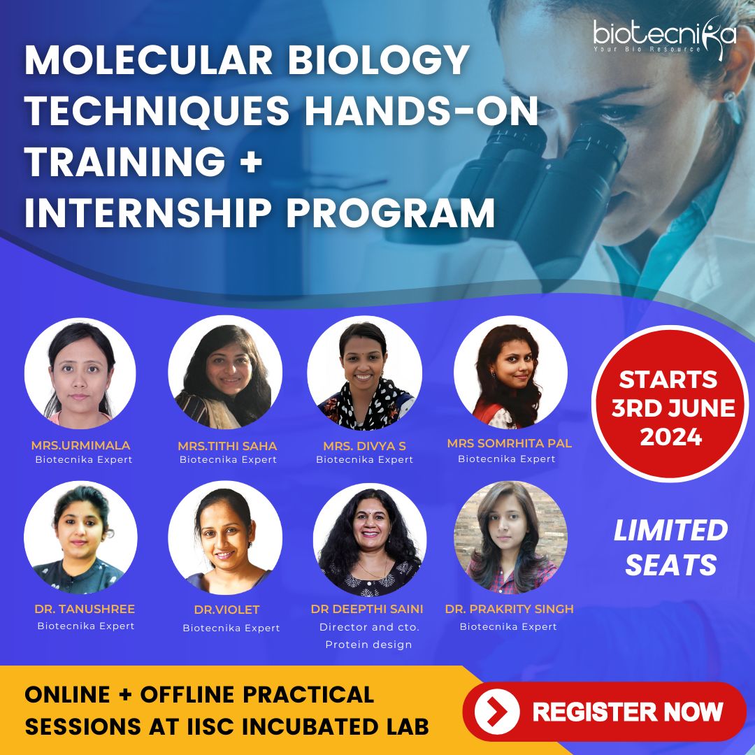 Molecular Biology Techniques Summer Internship + Handson Training at — BioTecNika Store