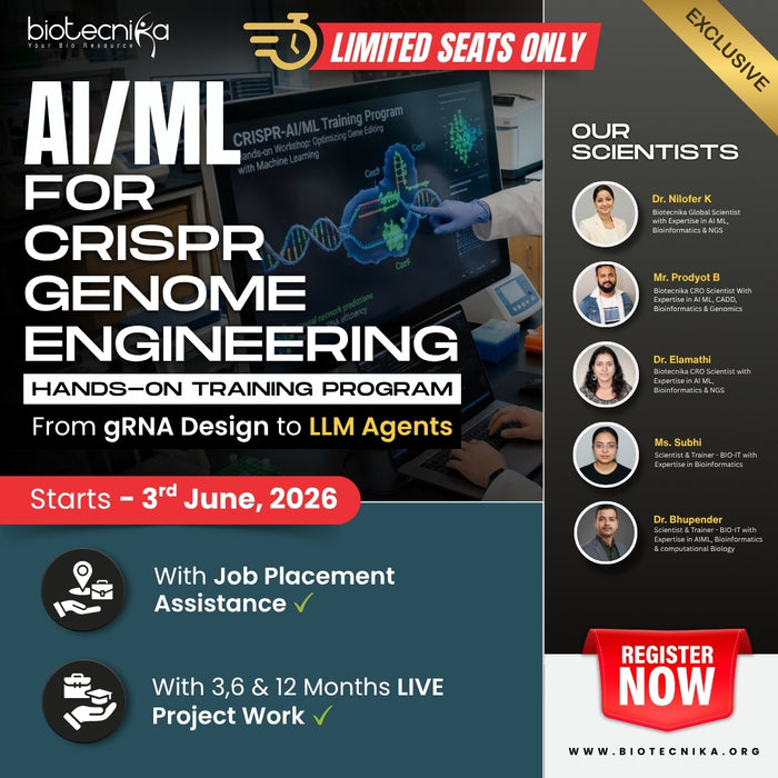 AI/ML for CRISPR Genome Engineering Hands-On Training Program - From gRNA Design to LLM Agents  - With LIVE Project Work