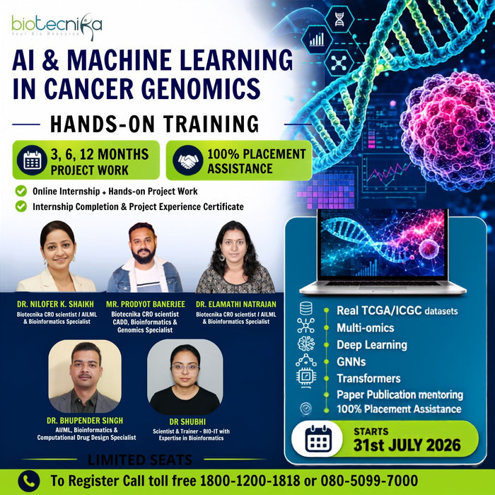 AI ML in Cancer Genomics Hands-on Training With Research Projects + Paper Publication Support