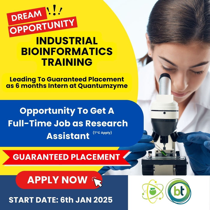 Industrial Bioinformatics Training Leading To Guaranteed Placement as 6 months Intern at Quantumzyme