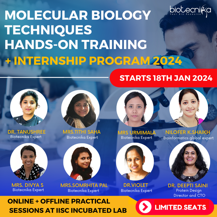 Molecular Biology Techniques Handson Training + Internship Program On