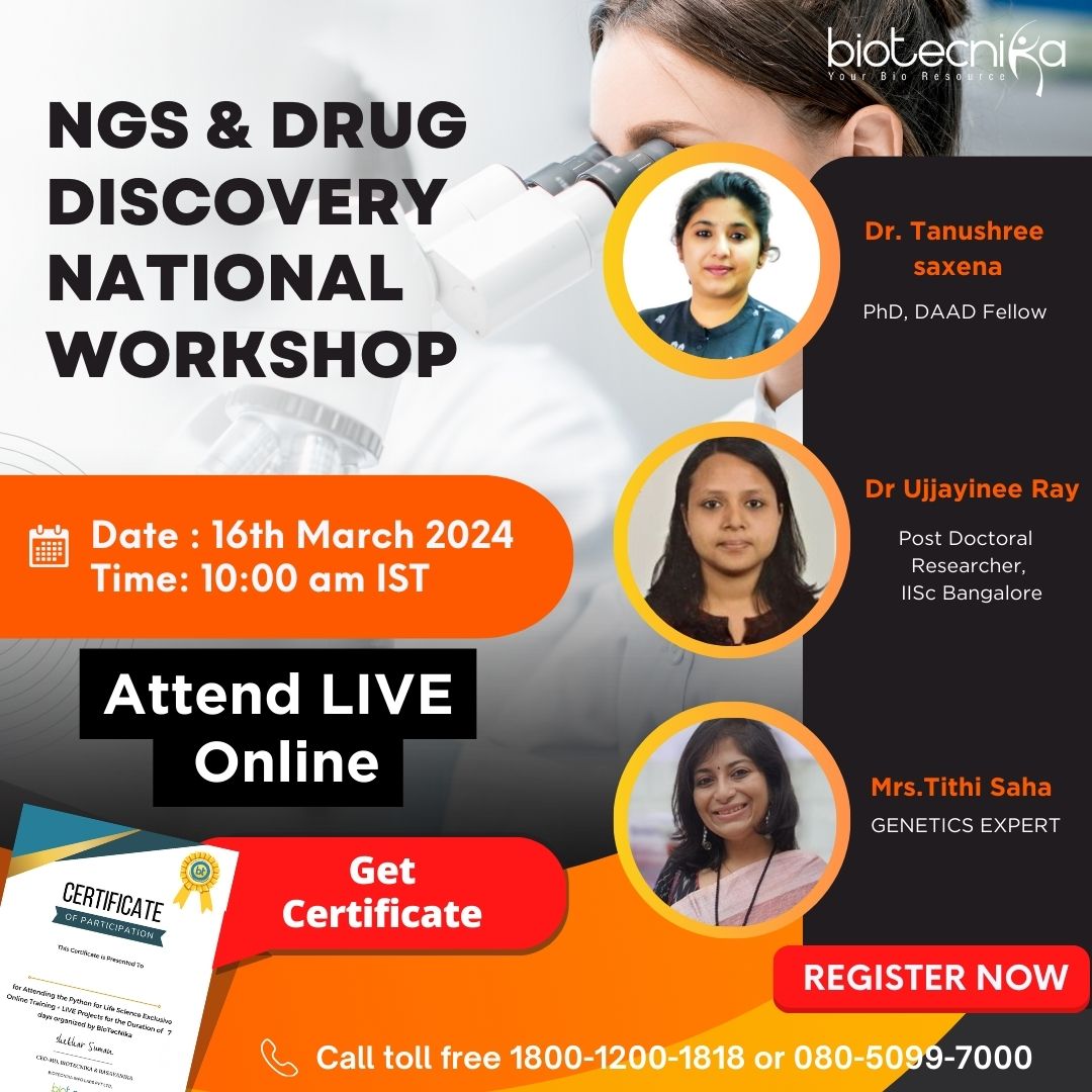 NGS & Drug Discovery: National Virtual Workshop - Attend Online for Cu ...