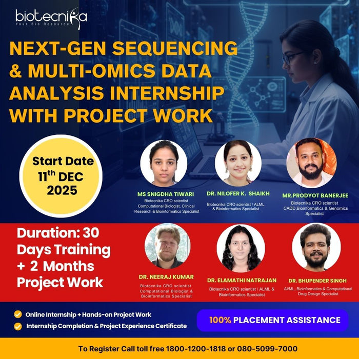 Next-Gen Sequencing & Multi-Omics Data Analysis Hands-On Internship with Project Work