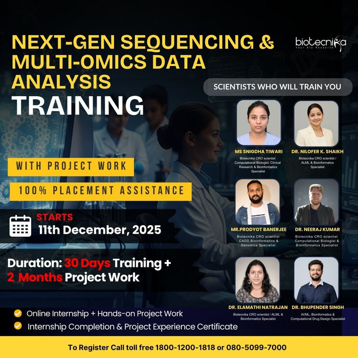 Next-Gen Sequencing & Multi-Omics Data Analysis Hands-On Internship with Project Work
