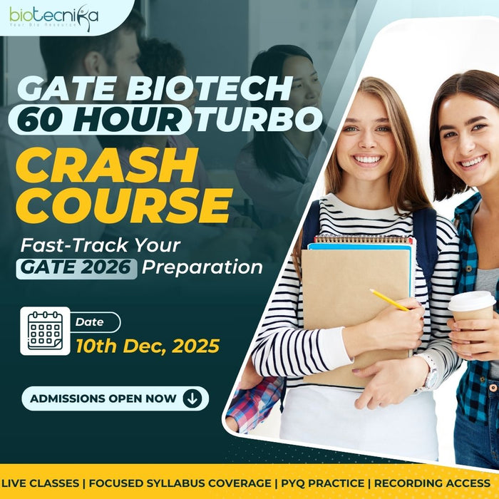 GATE Biotech 60 Hour Turbo Crash Course For GATE 2026 Exam