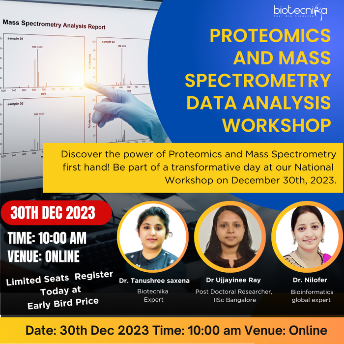 Proteomics and Mass Spectrometry Data Analysis National Workshop - Registrations Open