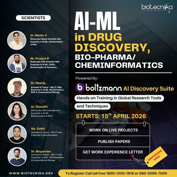 AI/ML in Drug Discovery & Biopharma – Hands-on Training Program with 3, 6 & 12-Month LIVE Projects