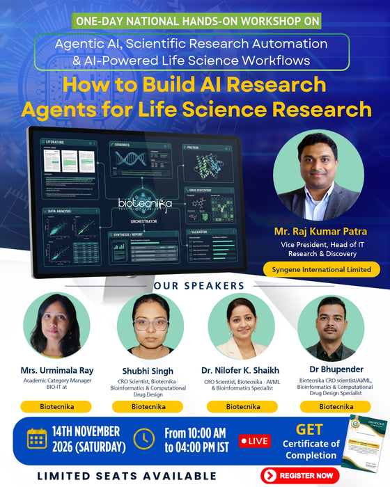 Exclusive One-Day National Workshop on How to Build AI Research Agents for Life Science Research