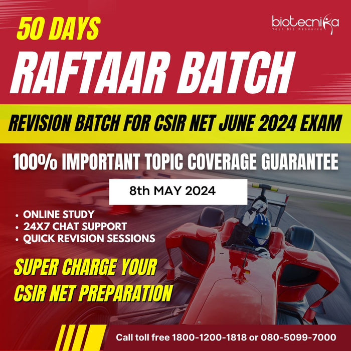 CSIR NET 50 Days Raftaar Last Minute Revision Batch For CSIR NET June 2024 Exam