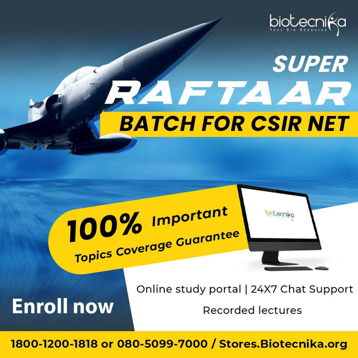 Last Minute Revision Super Raftaar Batch (Recorded) for CSIR NET 2023