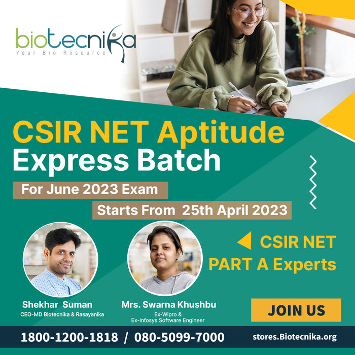 CSIR NET Aptitude Express Batch for June 2023 Exam