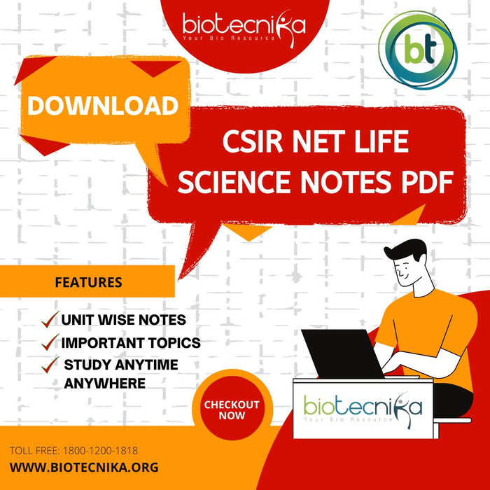 CSIR NET Life Science Notes PDF Download - CSIR NET UNIT 1 to UNIT 13