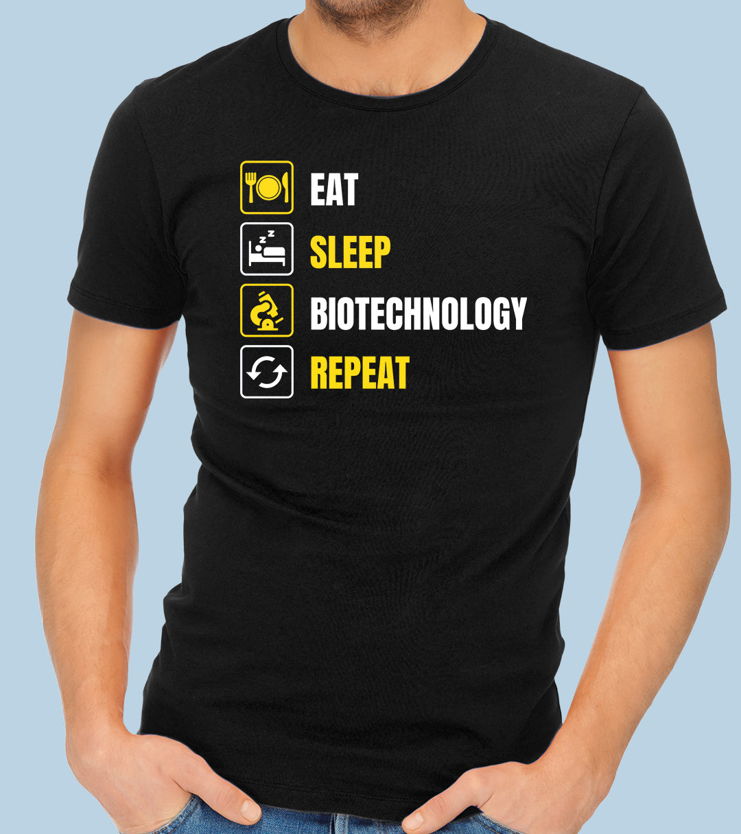 Anmelder Magtfulde Spild EAT. SLEEP. BIOTECHNOLOGY. REPEAT Quote Premium T-Shirts — BioTecNika Store