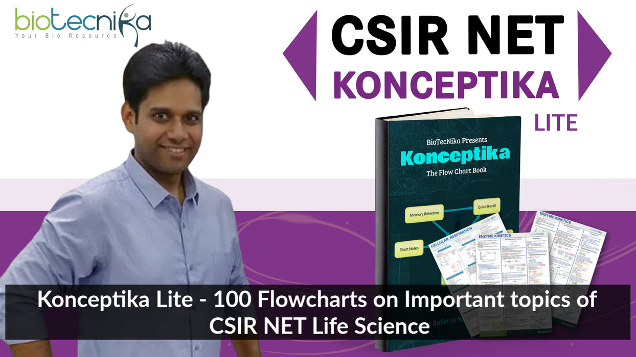 Konceptika Lite - 100 Flowcharts on 100 Important topics of CSIR NET Exam
