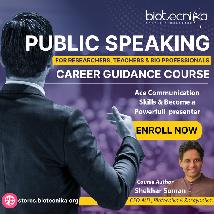 Public Speaking Course For Researchers, Teachers & Bio Professionals