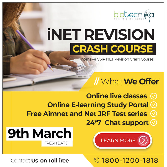 iNET Revision Crash Course ( Intensive CSIR NET Revision Crash Course )