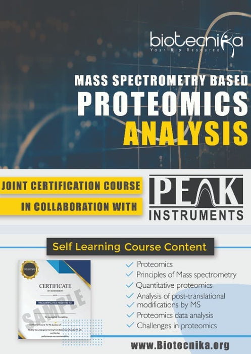 Mass Spectrometry Based Proteomics Analysis Certification Course